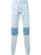Anrealage Contrast Panel Jeans, Men's, Size: 48, Blue, Cotton