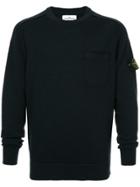 Stone Island Chest Pocket Jumper - Blue