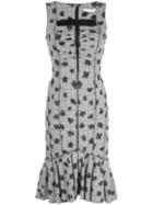 Jason Wu Collection Floral Check Print Dress - Black