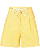 Ermanno Ermanno High Rise Drawstring Shorts - Yellow