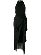Jacquemus Fringe Hem Asymmetric Dress - Black