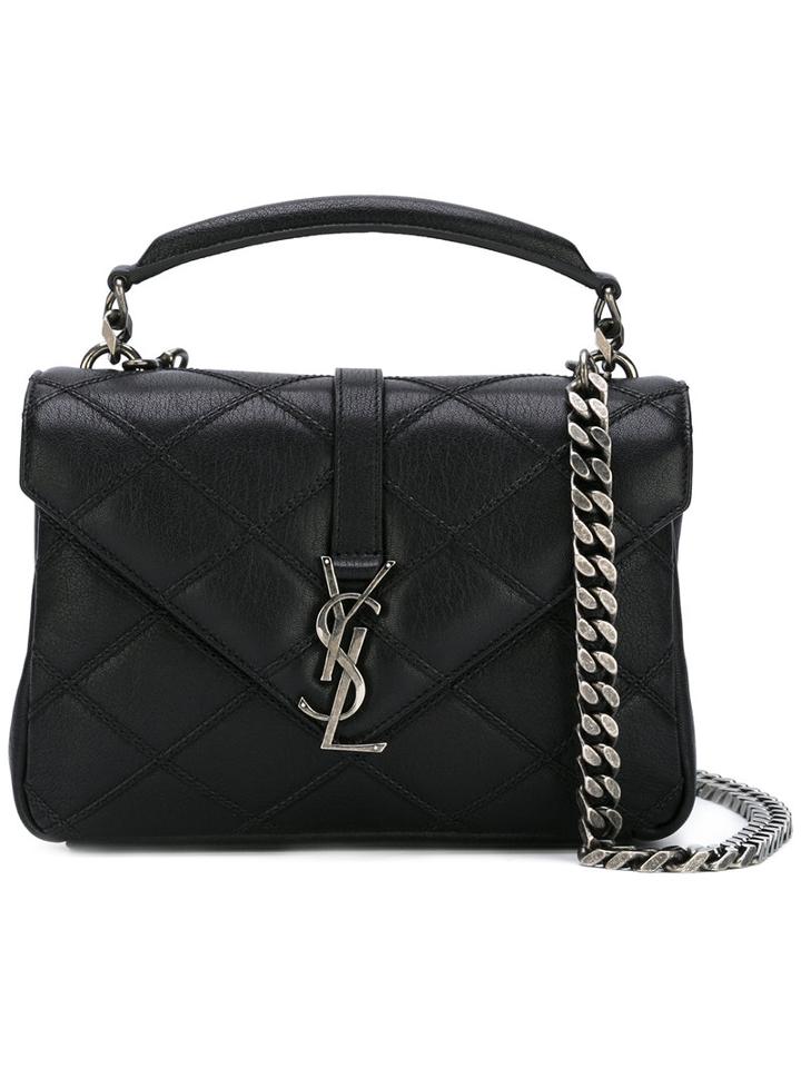 Saint Laurent - Monogram Shoulder Bag - Women - Lamb Skin - One Size, Black, Lamb Skin