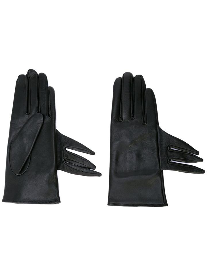 Yohji Yamamoto Deconstructed Short Gloves - Black