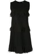 Giambattista Valli Ruffle Trimmed Dress - Black
