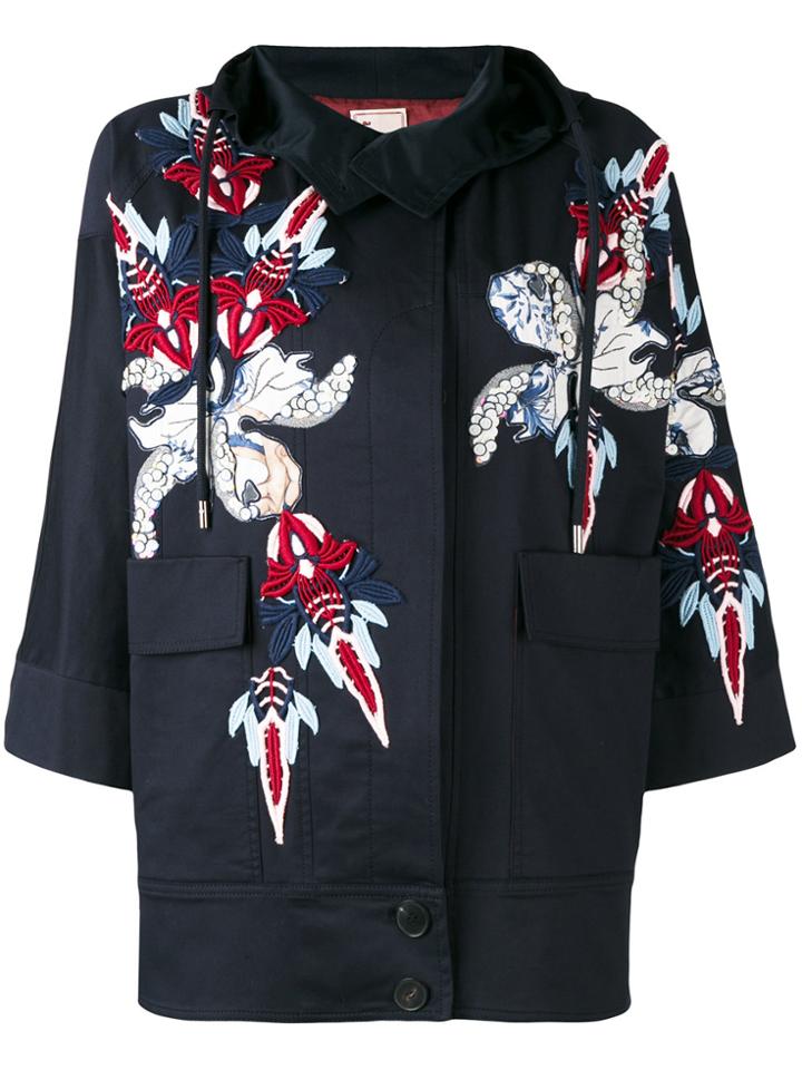 Antonio Marras Appliquéd Hooded Jacket - Blue