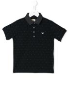 Armani Junior Polka Dot Polo Shirt, Boy's, Size: 8 Yrs, Blue
