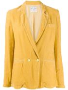 Forte Forte Double Breasted Velvet Blazer - Yellow