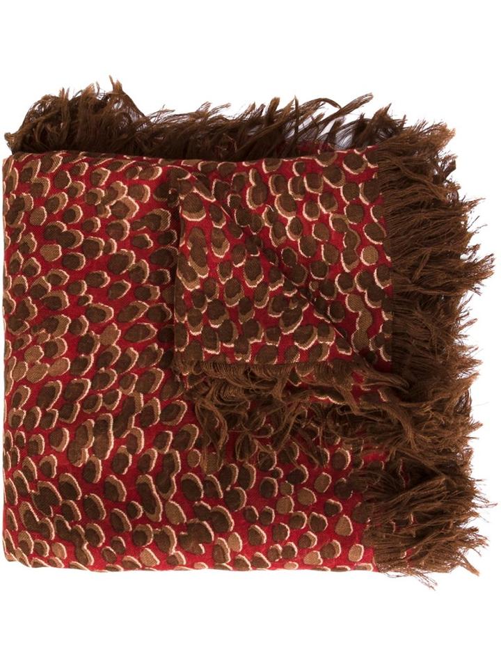 Chloé 'animal' Scarf, Women's, Brown, Silk/cashmere