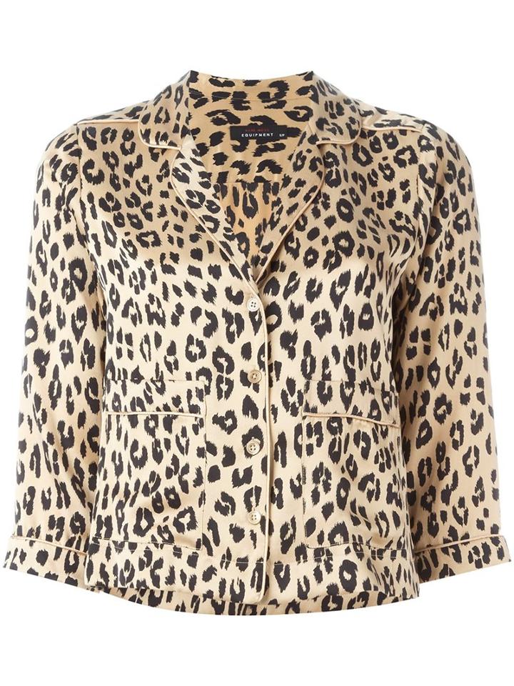 Equipment Kate Moss For Equipment Leopard Print Shirt
