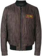 Fendi Logo Print Bomber Jacket - Multicolour