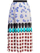 Novis Patterned Straight Skirt - Blue
