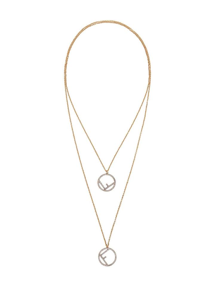 Fendi F Is Fendi Logo Necklace - Gold