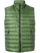 Fay Padded Zip Gilet, Men's, Size: Small, Green, Polyamide/feather Down