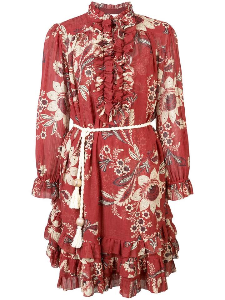 Zimmermann Rosa Batik-print Dress - Red