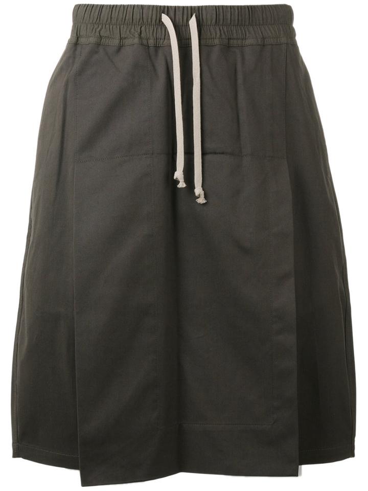 Rick Owens Drkshdw Drawstring Skorts, Women's, Size: Medium, Grey, Cotton