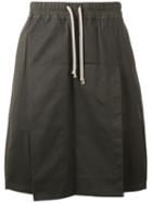 Rick Owens Drkshdw Drawstring Skorts, Women's, Size: Medium, Grey, Cotton