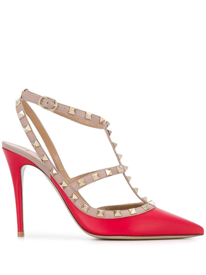 Valentino Valentino Garavani Rockstud Caged 100mm Pumps - Red