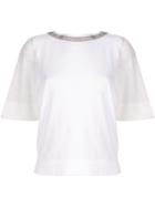 Fabiana Filippi Beaded Neck Blouse - White