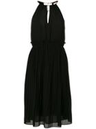 Michael Michael Kors Georgette Pleated Dress - Black