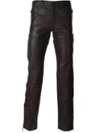 Jean Paul Gaultier Vintage Leather Trousers, Men's, Size: 48, Brown