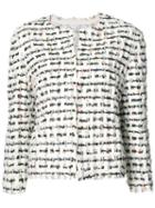 Oscar De La Renta - Tweed Technique Jacket - Women - Silk/goat Fur/nylon - S, Women's, White, Silk/goat Fur/nylon