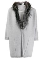 Fabiana Filippi Oversized Fine Knit Cardgian - Grey