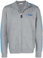 Dirk Bikkembergs Zip Front Printed Sweatshirt - Grey