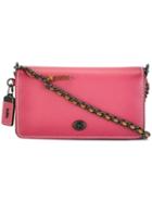 Coach Chain Strap Crossbody Bag, Women's, Pink/purple, Leather/metal