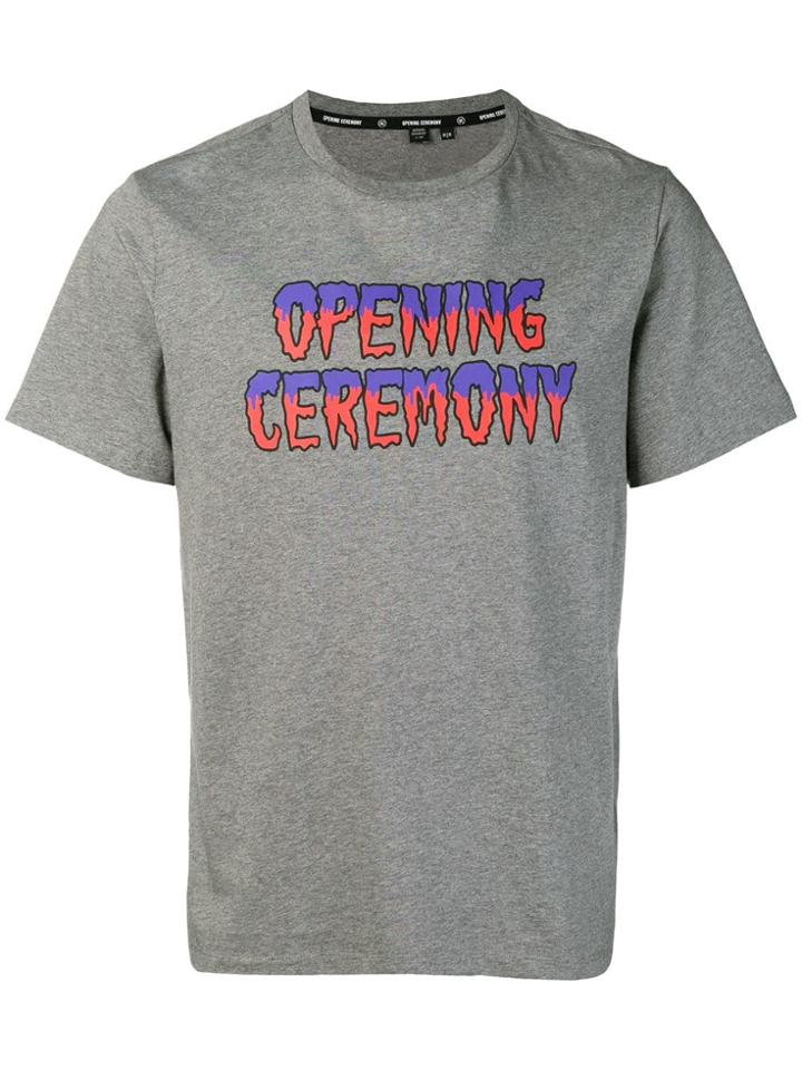 Opening Ceremony Melted Graphic T-shirt - Grey