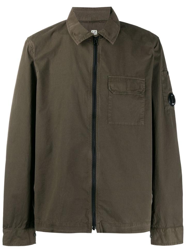 Cp Company Zipped-up Jacket - Green