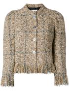Sonia Rykiel Tweed Button Jacket - Brown