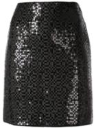 Chanel Pre-owned Sequined Mini Skirt - Black