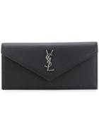 Saint Laurent Monogram Envelope Clutch Bag - Black