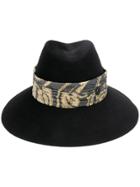 Maison Michel Scarf Trim Hat - Black