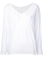 Astraet - V-neck Top - Women - Cotton - One Size, White, Cotton