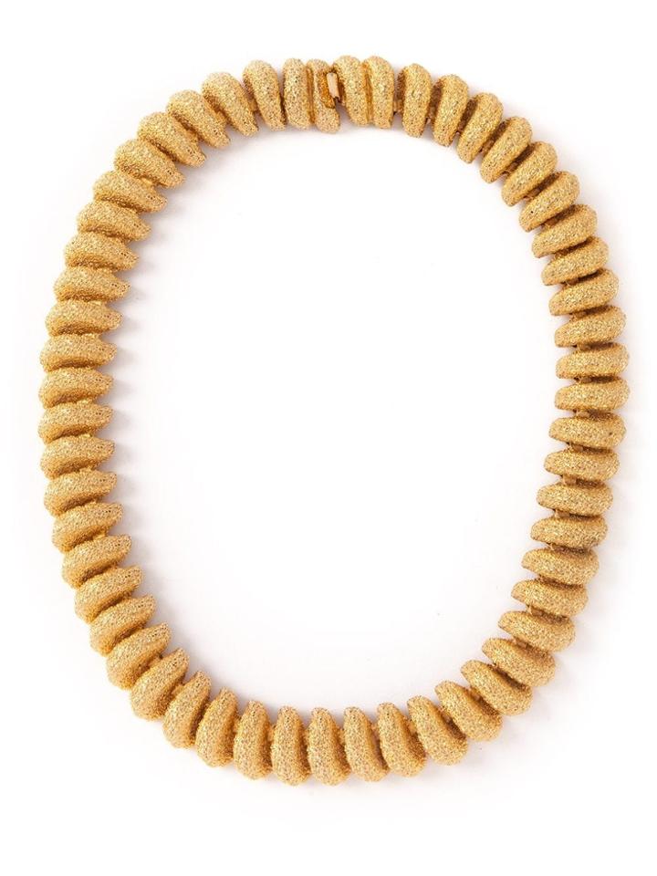 Katheleys Vintage Chunky Modernist Necklace - Metallic