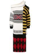 Maison Mihara Yasuhiro Patchwork Dress - White