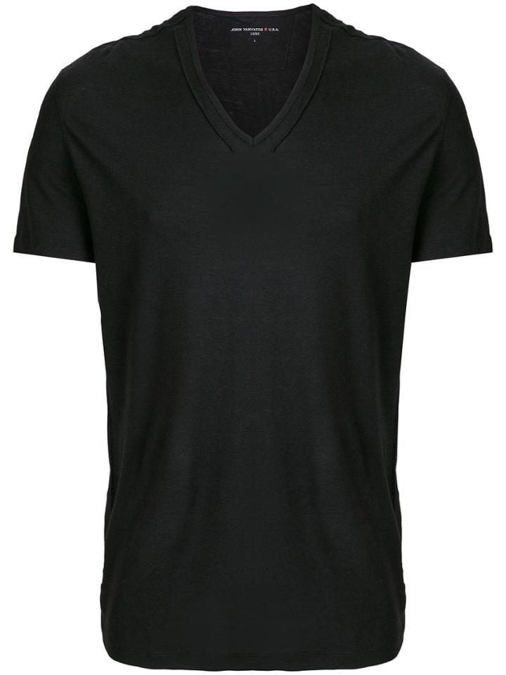John Varvatos V-neck T-shirt - Black