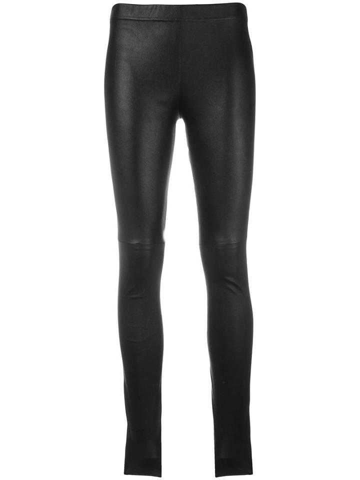 Plein Sud Leather Pants, Women's, Size: 40, Black, Leather