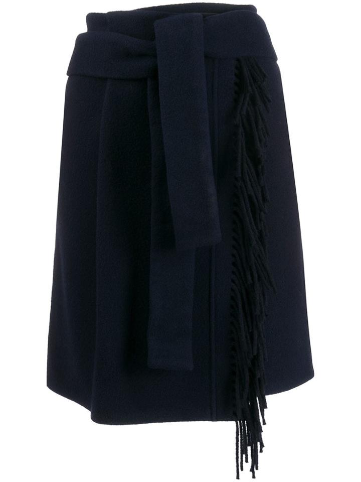 Smarteez Wrap Fringe Skirt - Blue