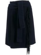 Smarteez Wrap Fringe Skirt - Blue