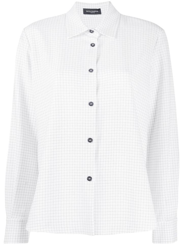 Piazza Sempione Checked Shirt - White