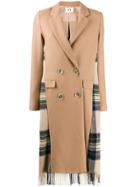 Semicouture Scarf Insert Midi Coat - B63-0