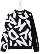 Dkny Kids Teen Logo Printed Sweatshirt - Black