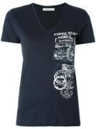 Pierre Balmain Logo Print T-shirt, Women's, Size: 40, Blue, Cotton