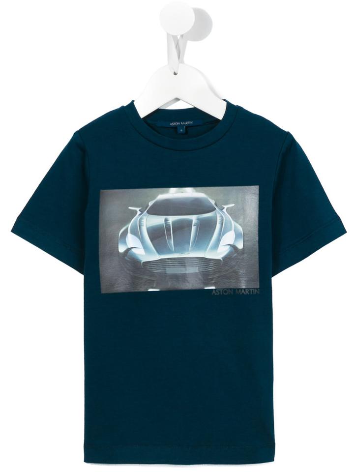 Aston Martin Kids Car Print T-shirt, Boy's, Size: 10 Yrs, Blue