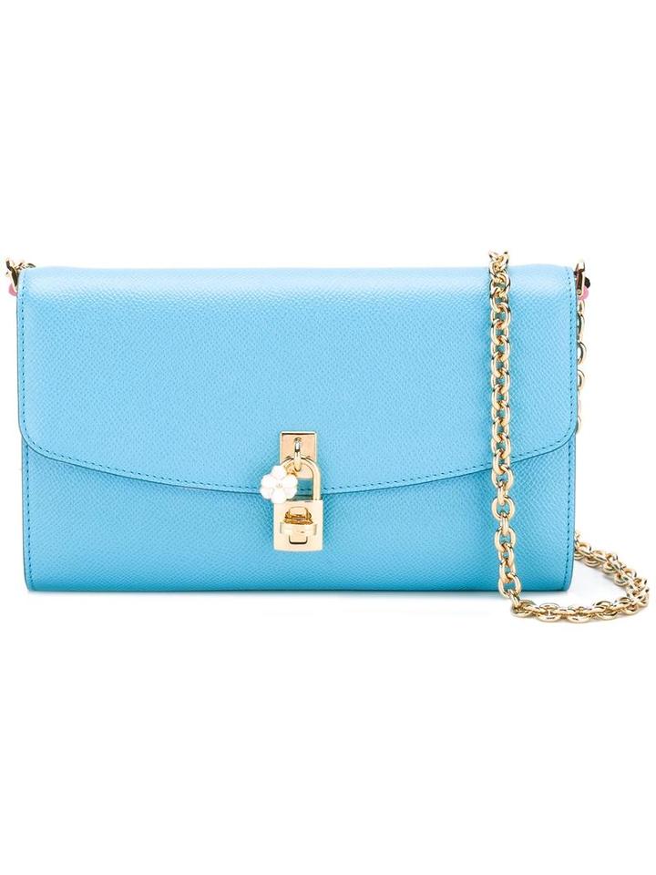 Dolce & Gabbana Dolce Shoulder Bag, Women's, Blue, Calf Leather