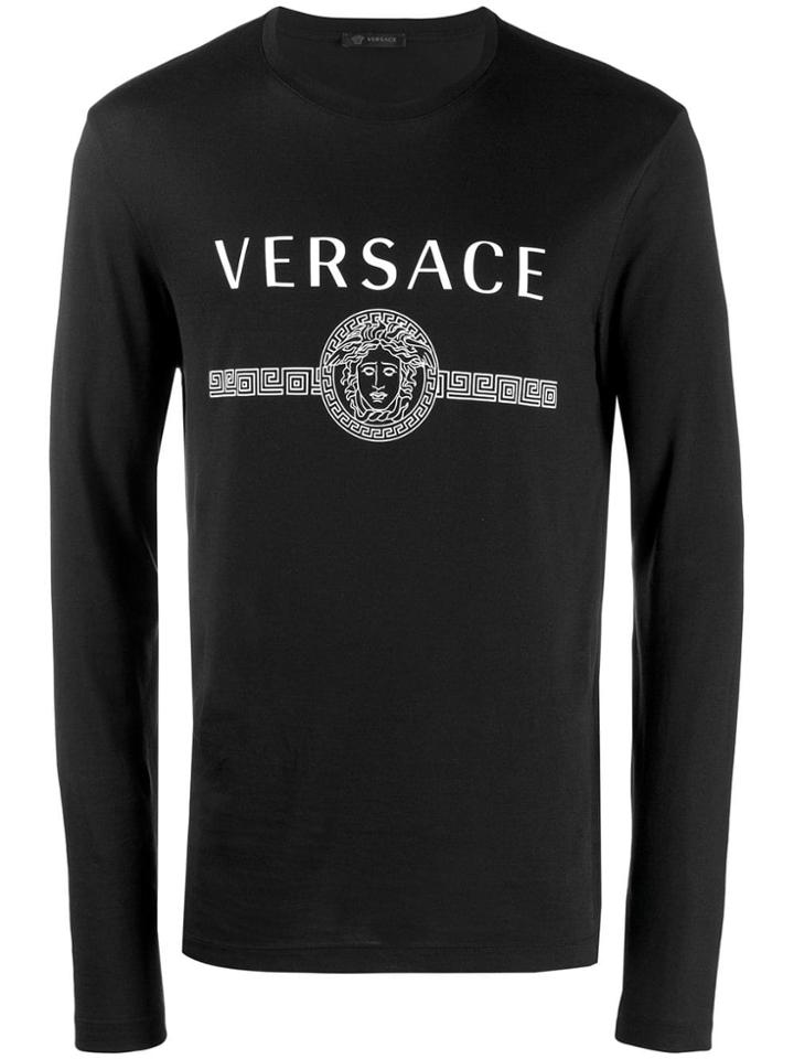 Versace Medusa Long Sleeved T-shirt - Black