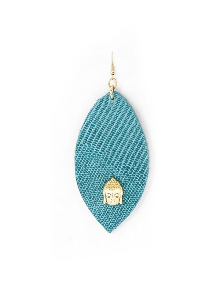 Xaa Leather Earrings, Women's, Blue