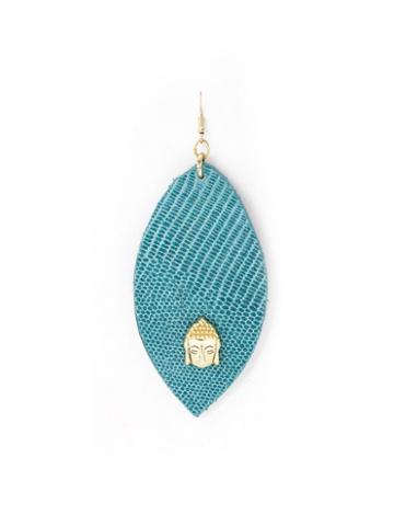 Xaa Leather Earrings, Women's, Blue